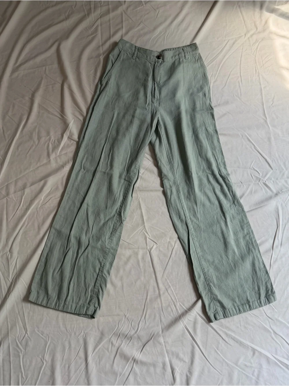 H&M | Sage Green Linen Pants